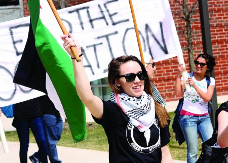 Students Against Israeli Apartheid is collecting signatures for a petition to eliminate the sale of Sabra hummus on campus. (Vince Gomes/Broadside)